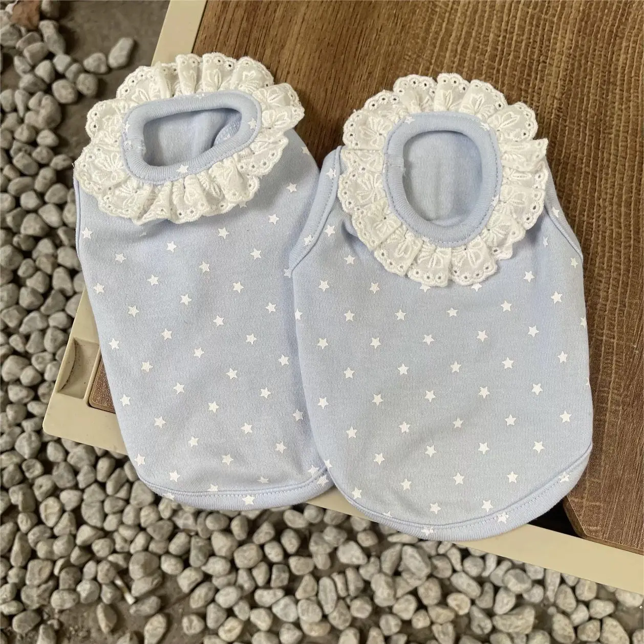 Pet Pure Cotton Vest Polka Dot Lace Vest Cute Pet Clothing Cat Dog Dog Clothing Teddy Bear Yorkshire Spring/summer Dog Vest