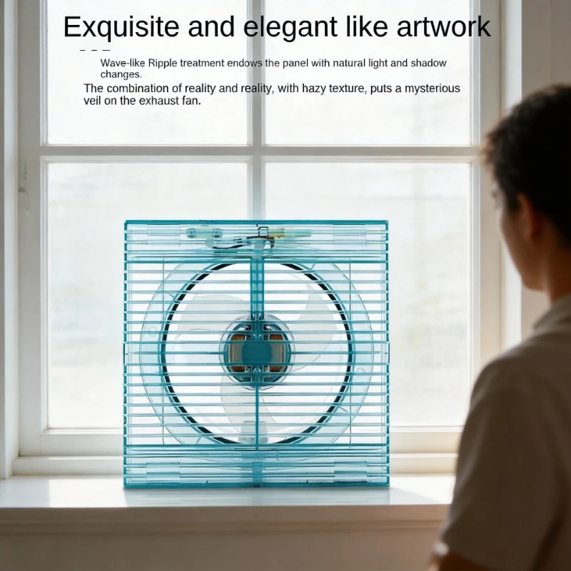

Household Transparent Glass Window Exhaust Fan Bass Quiet Ventilation Fan For Bathroom Kitchen Bedroom