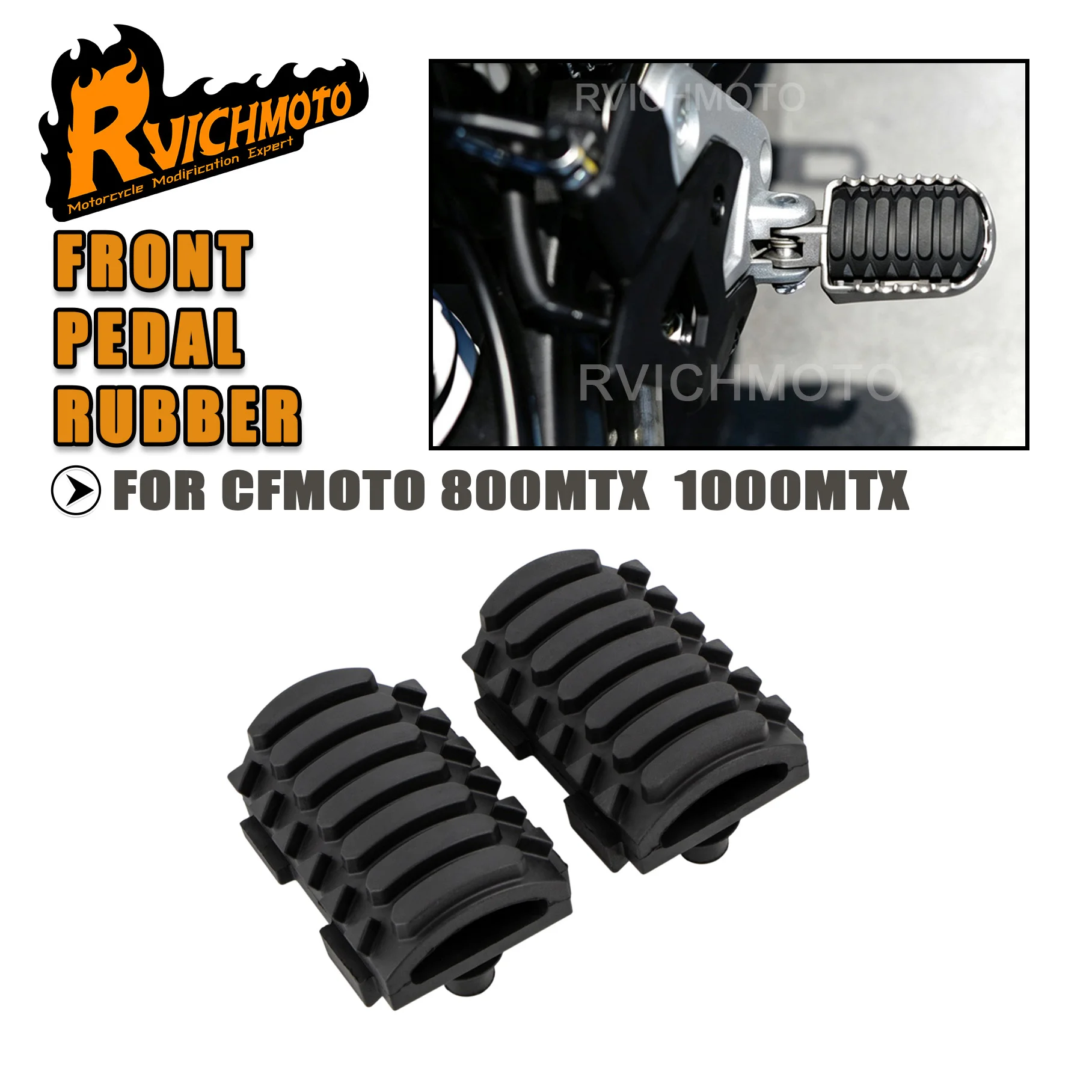 800MTX For CFMOTO 800MT-X 1000MTX 1000MT-X Anti‑Slip Rubber Sleeve Protector Cover Motorcycle Front Footpeg Repair Accessories