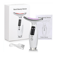 7 colour light neck instrument, face and neck whole body beauty massage, three gears 7 modes with screen display