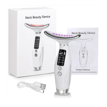 7 colour light neck instrument, face and neck whole body beauty massage, three gears 7 modes with screen display 1