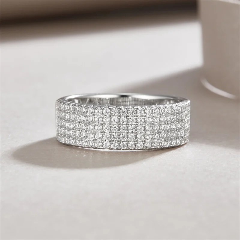 

ZFSILVER модное классическое высококачественное серебро s925 с полным муассанитом, дизайн, роскошный ряд 5, кольцо для женщин, аксессуары, ювелирные изделия R13843