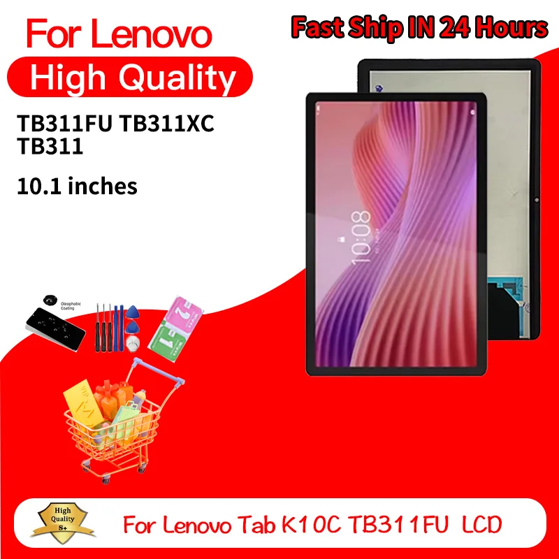 

Новый ЖК-дисплей с сенсорным экраном и дигитайзером для Lenovo Tab 10.1 2025 TB311FU TB311XC TB311, запчасти для ремонта и замены
