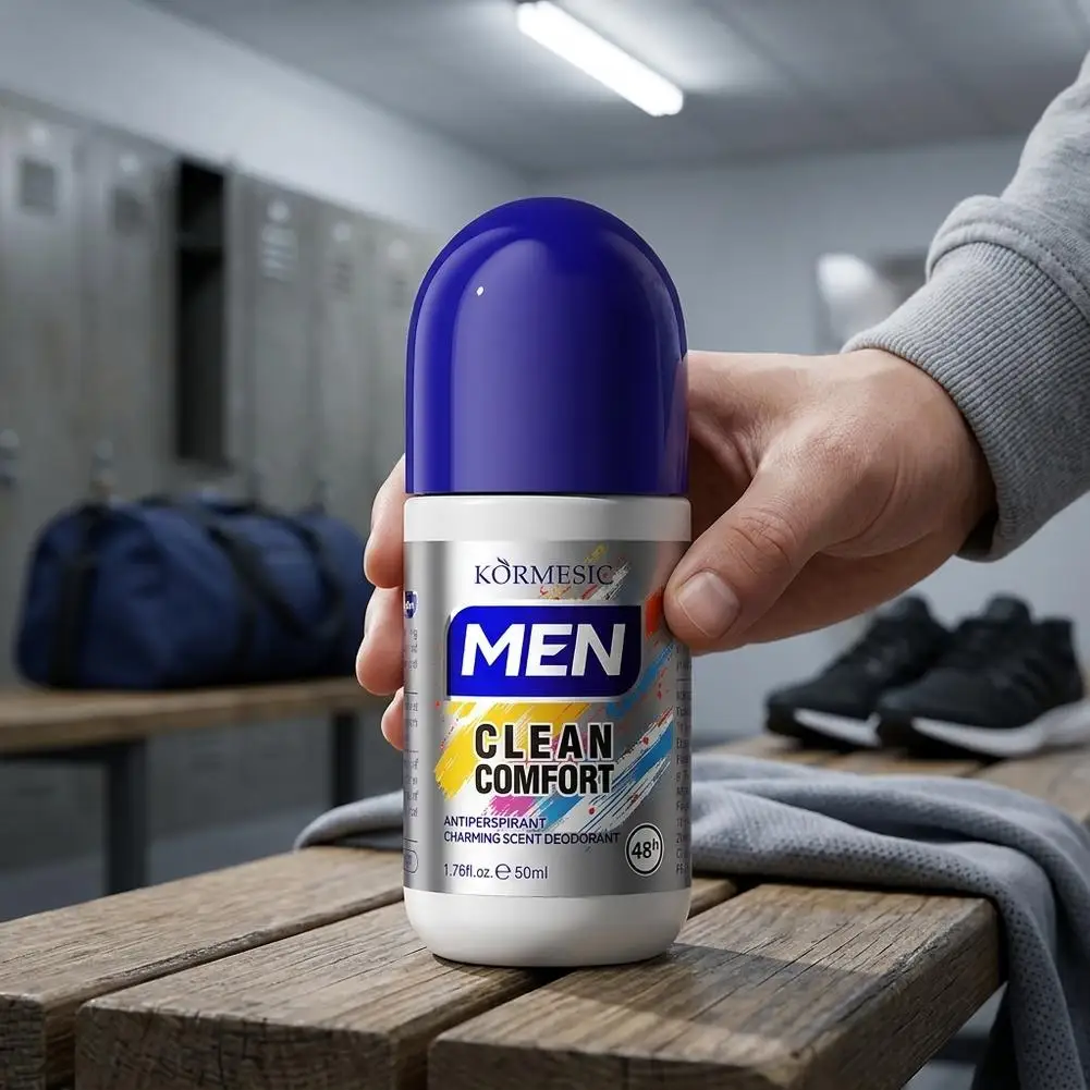 Deodorant for Men Roll-on Sweating Odor Remover Underarm Body Deodorant Roll On Package Fast Dry Lasting Portable Refresh 50ml