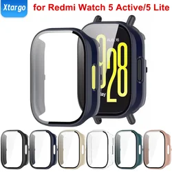 Tempered Glass+Case for Xiaomi Redmi Watch 5 PC Case Screen Protector Bumper Shell for Xiaomi Redmi Watch 5 Lite Accessories