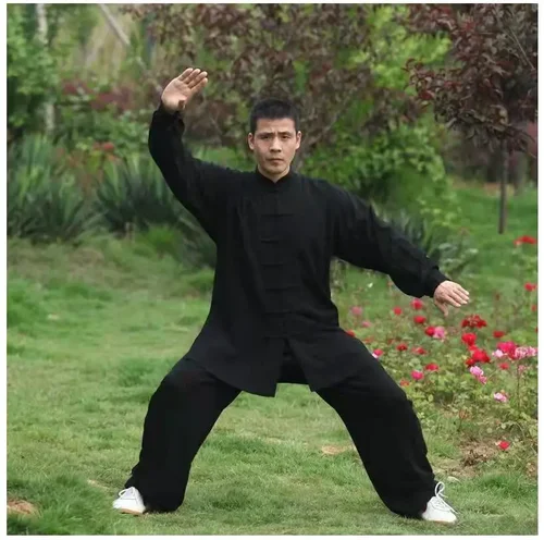 Imagen 2 del producto Uniforme chino de Tai Chi, ropa de algodón Wushu Kung Fu, traje de artes marciales para niños y adultos, traje Tang de actuación Taichi Taiji