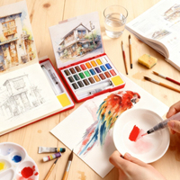 24/36/48color Solid Watercolor Pigments Highly Water-soluble for Painting Graffiti Illustration Nail Design Beginner Artists