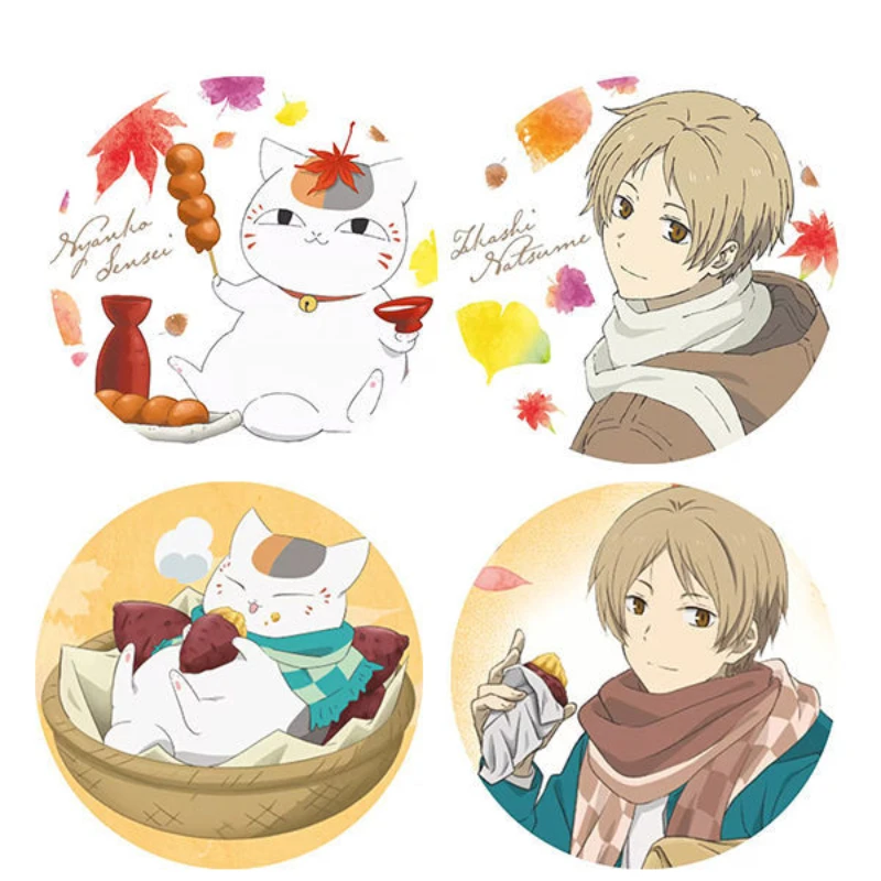 Natsume Takashi‌ ‌Cat Tanuma Kaname Natsume Reiko Popular Anime Two-dimensional Peripheral 58MM Badge Comic Exhibition Gifts