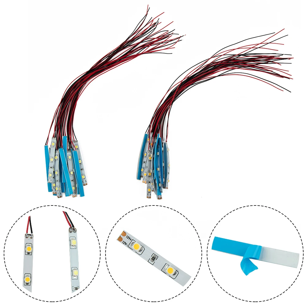 Flexible 15X For Pre Wired For SMD LED Light Strip 3528 Compatible with 12V 18V for Model Railroad Track Lighting