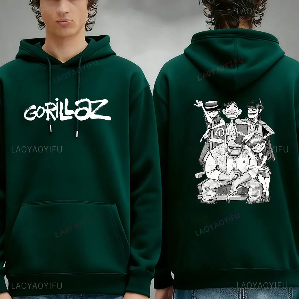 عضو فريق الغوريلاز الموسيقي في أريكة هوديي هوديي الرجال الشارع الشهير Harajuku ملابس للجنسين البلوز جديد في هوديس وبلوزات #4