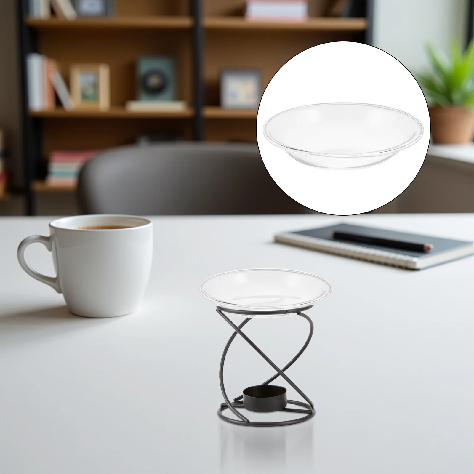 

2Pcs Wax Melt Warmer Replacement Dish Transparent Glass Tray Aroma Plate for Home Office Relaxation Wax Warmer Tray