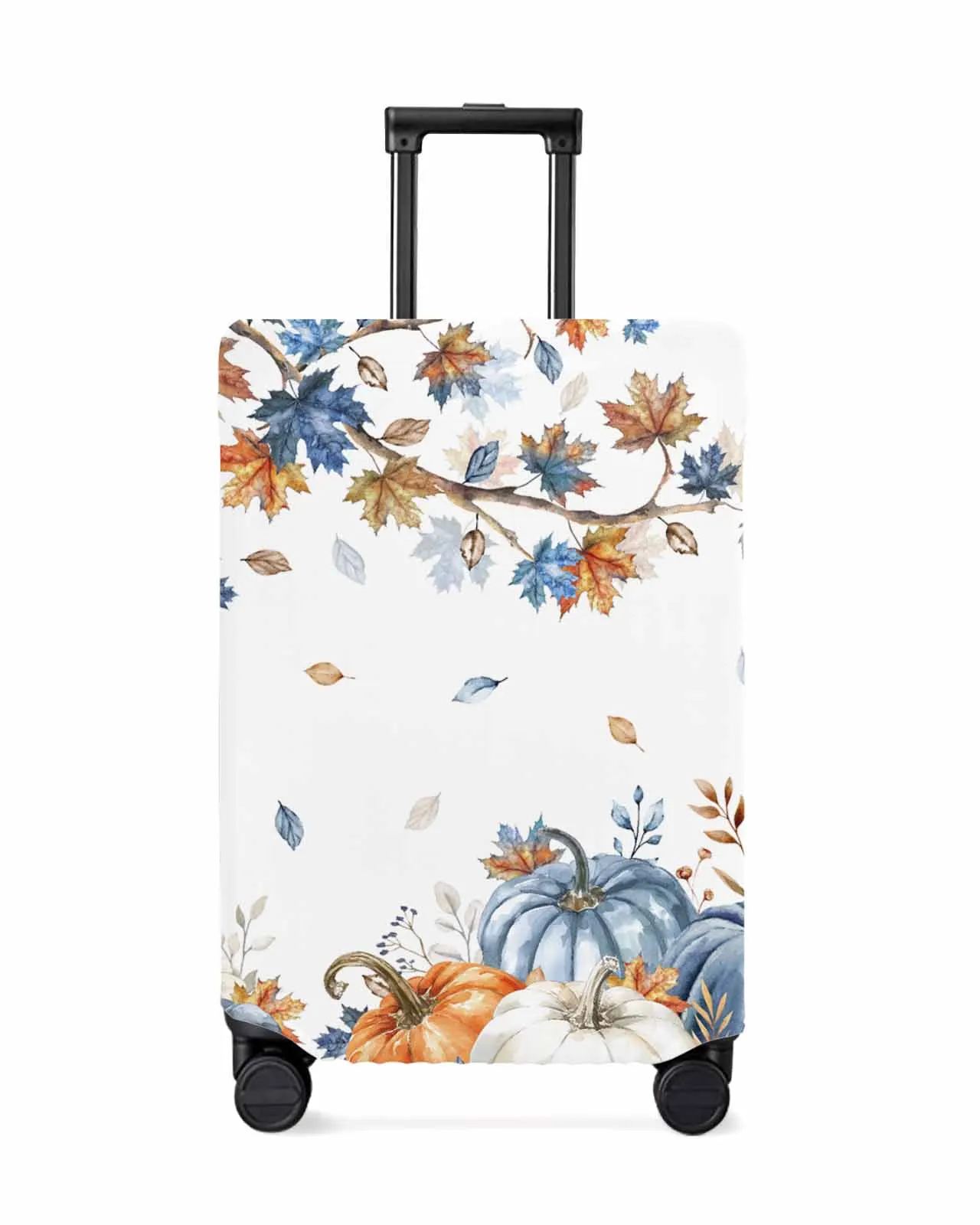 

Thanksgiving Autumn Maple Leaf Pumpkin Luggage Cover Elastic Baggage Cover For 18-32 Inch Suitcase Case Dust Cover