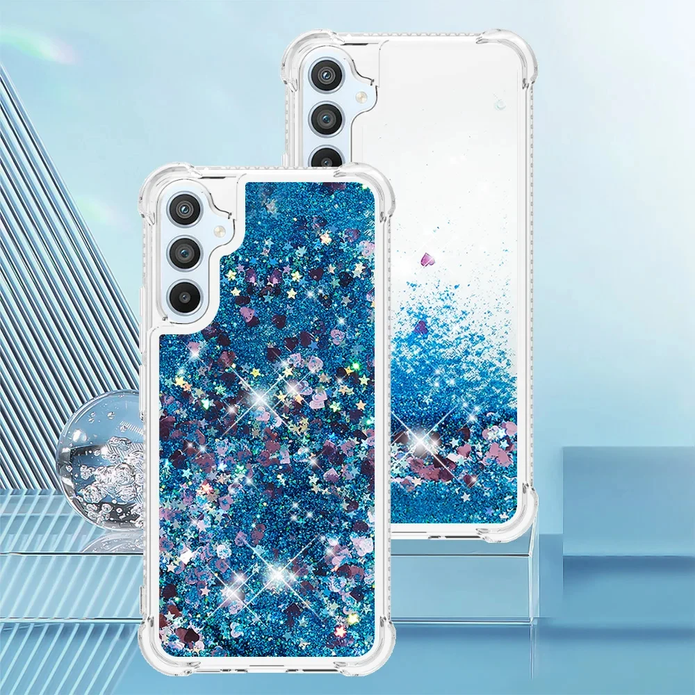 Suitable for Samsung Galaxy S23 FE S22 Ultra S21 Plus S20 FE Transparent Dynamic Liquid Sand Flash Full Package Phone Case