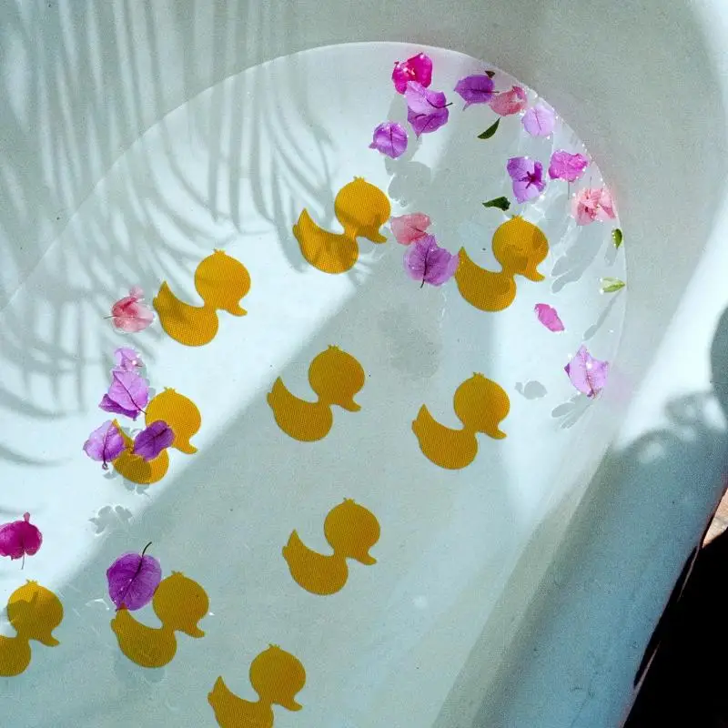 

12Pcs Duck Design Non Slip Bathtub Stickers Waterproof Shower Floor Tapes for Children Bathroom Fall Prevention