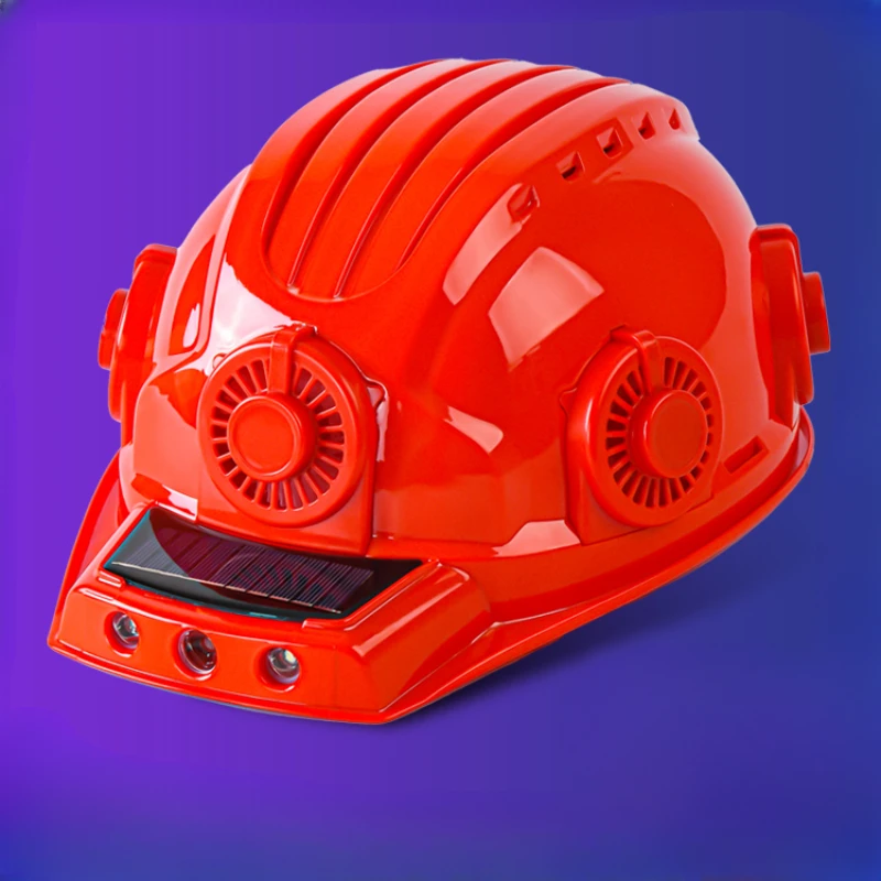 sun protection, cooling, Bluetooth rechargeable, multifunctional helmet on construction site, summer