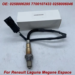 Sensor de oxígeno con sonda Lambda para coche, accesorio de medición de O2 para RENAULT Clio Laguna Megane Scenic 1.6i Hatchback Saloon Estate, OE #0258006295, 7700107433, 0258006046