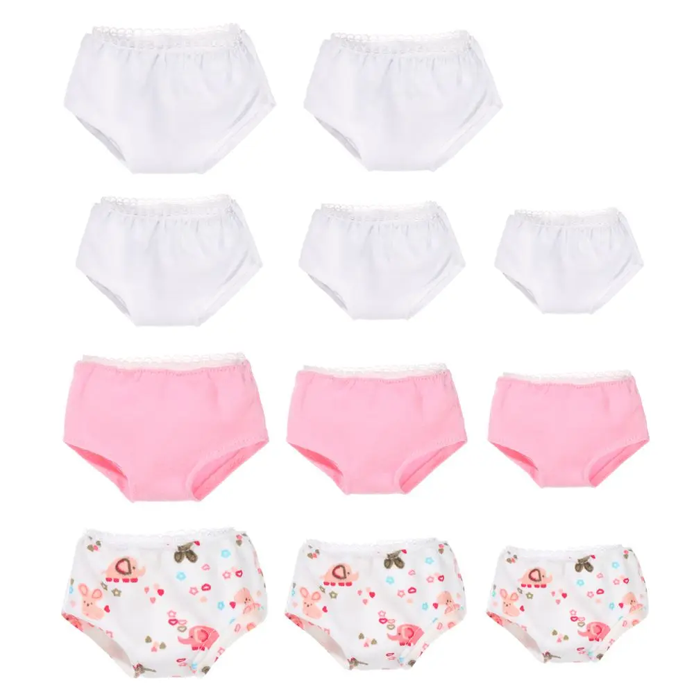 30-60CM Doll Clothes Lace Cotton Briefs Cute Ob11 Doll Underpants Suitable For 1/12 1/6 1/4 1/3 Dolls Accessories Kids Toys