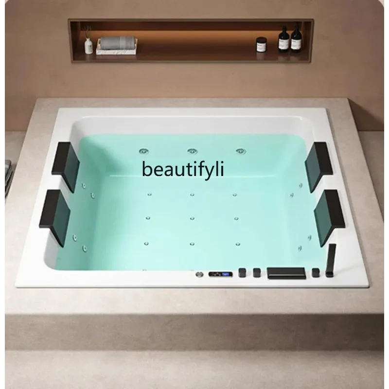 ss26 Large Double Embedded Bathtub Villa Hotel Outdoor Hot Spring Constant Temperature Surfing Large Space