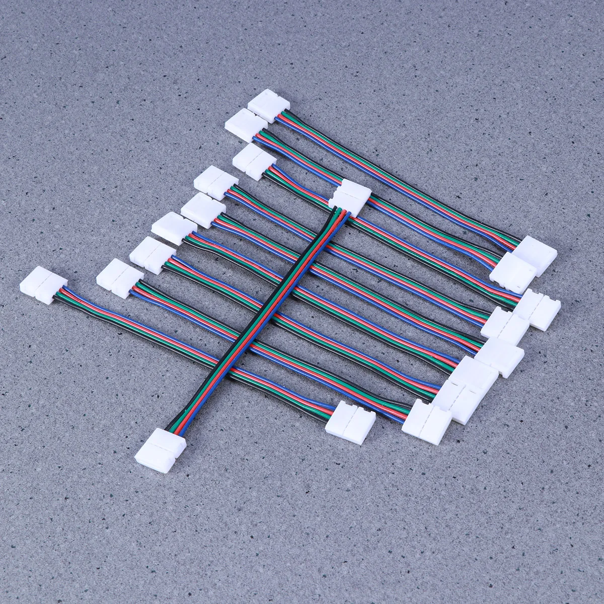 

10 Pcs LED 5050 RGB Strip Light Connector 4 Pin Conductor 10mm Wide Solderless Strip to Strip Jumper
