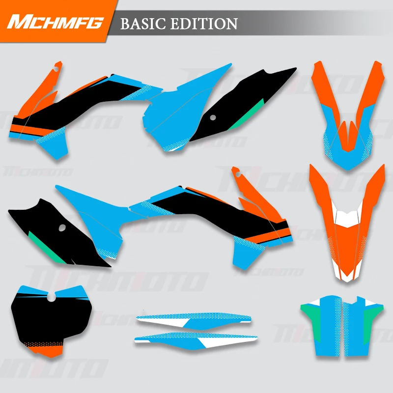 MCHMFG For KTM EXC 2014-2016 SX SXF 2013 2014 2015 Motorcycle Graphics Background Decal Stickers Kit