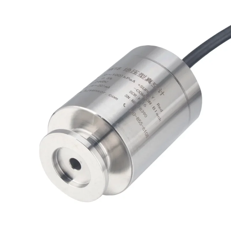 High Accuracy 10 Torr Vacuum Sensor KF16 Air Vacuum Gauge 1kPa Absolute Pressure Transmitter 4~20mA/0~10V/0~5V Output