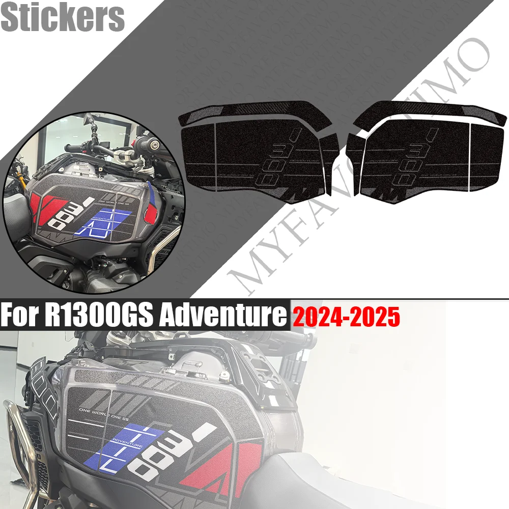 Motorcycle Tank Pad Knee Grips Stickers Decals Fuel Protector For BMW R1300GS R1300 GSA Adventure 2024-2026 Mod Parts