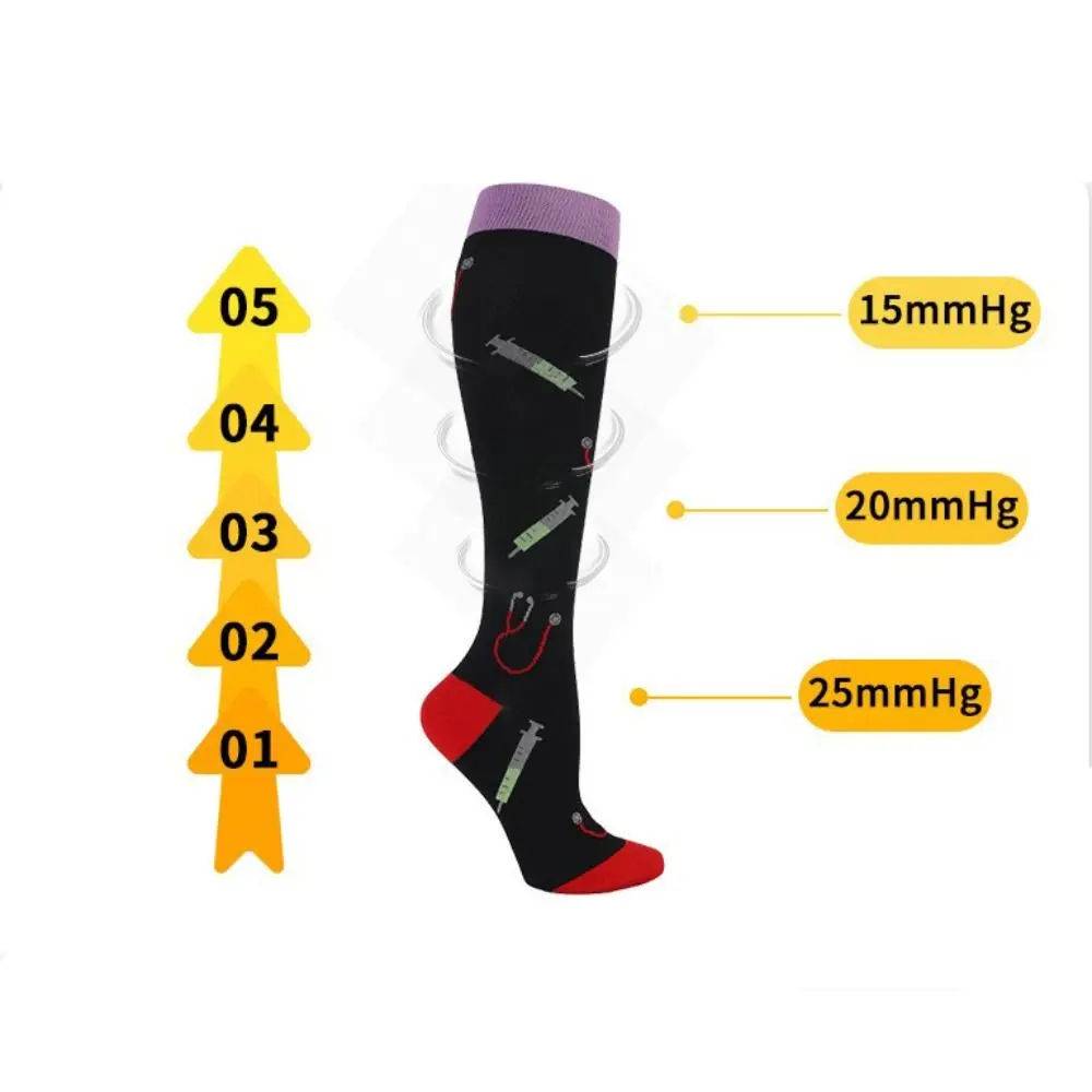 Unisex Non Slip Compression Socks Elastic Breathable Athletic Soccer Stockings Odorproof Anti friction Medical Nursing Stockings