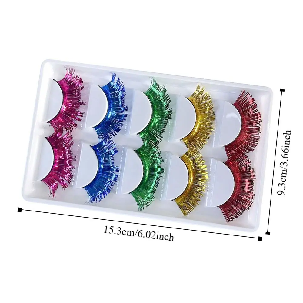 2 scatole esagerano ciglia lucide riutilizzabili belle ciglia finte colorate estensione ciglia di alta qualità ciglia arricciate 3D donne