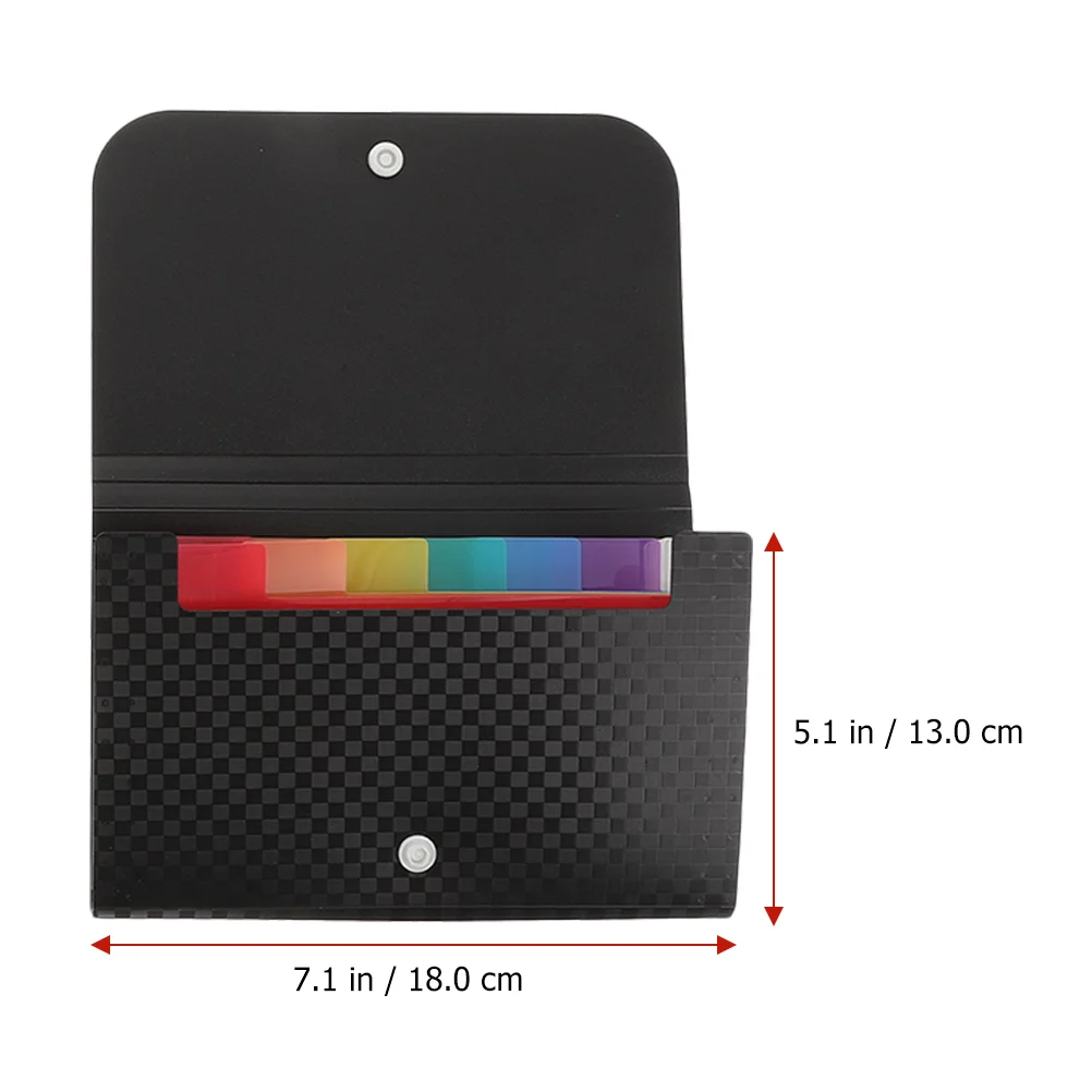 

2pcs Mini File Folder Bag Multi-Layer Document Folder Portable File Organizer Small Change Holder For Bills Checks Receipts