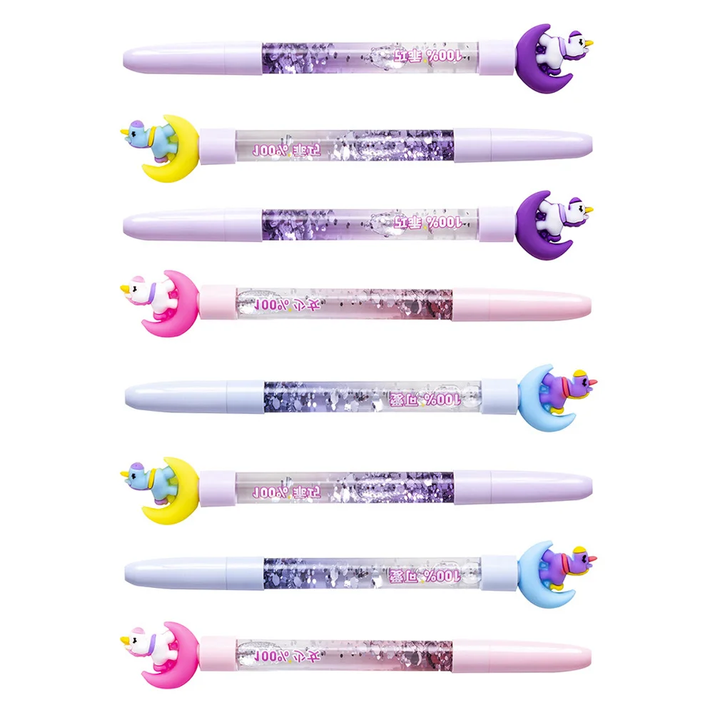 8 قطع من جل Kawaii للكتابة السلس باللون الأسود لمستلزمات امتحان المدرسة والمكتب، أقلام جل منزلية متعددة الوظائف للكتابة #2