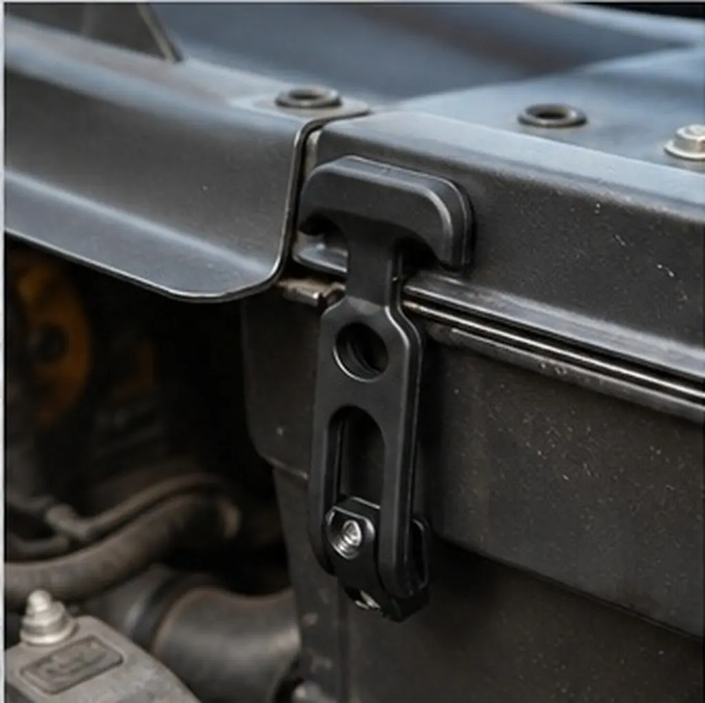2Pcs Rubber and Metal T-Handle Hasp Latch Heavy-Duty Flexible Draw Latch for Toolboxes Car Hood Coolers Construction Machinery