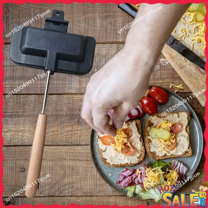 BOFO sartén para sándwich de doble cara, sartén para parrilla plegable antiadherente para máquina de desayuno, máquina para hacer tortitas, pan tostado, duradero