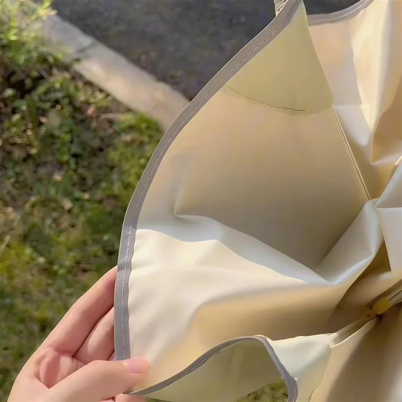 

Автоматический зонт с закругленными краями, водонепроницаемый, для солнца и дождя, двусторонний, с высокой эстетической ценностью, силиконовая ручка