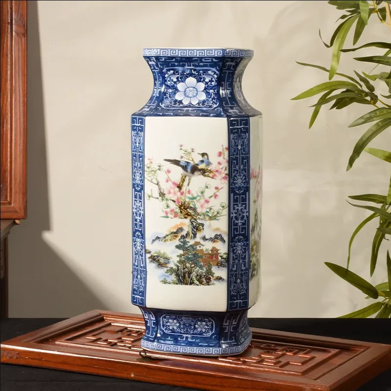 Chinese Painted Enamel Antique Porcelain Vase Accessories Home Room Desk Ancient Ceramic Items Decor Art Store Furnishing Crafts