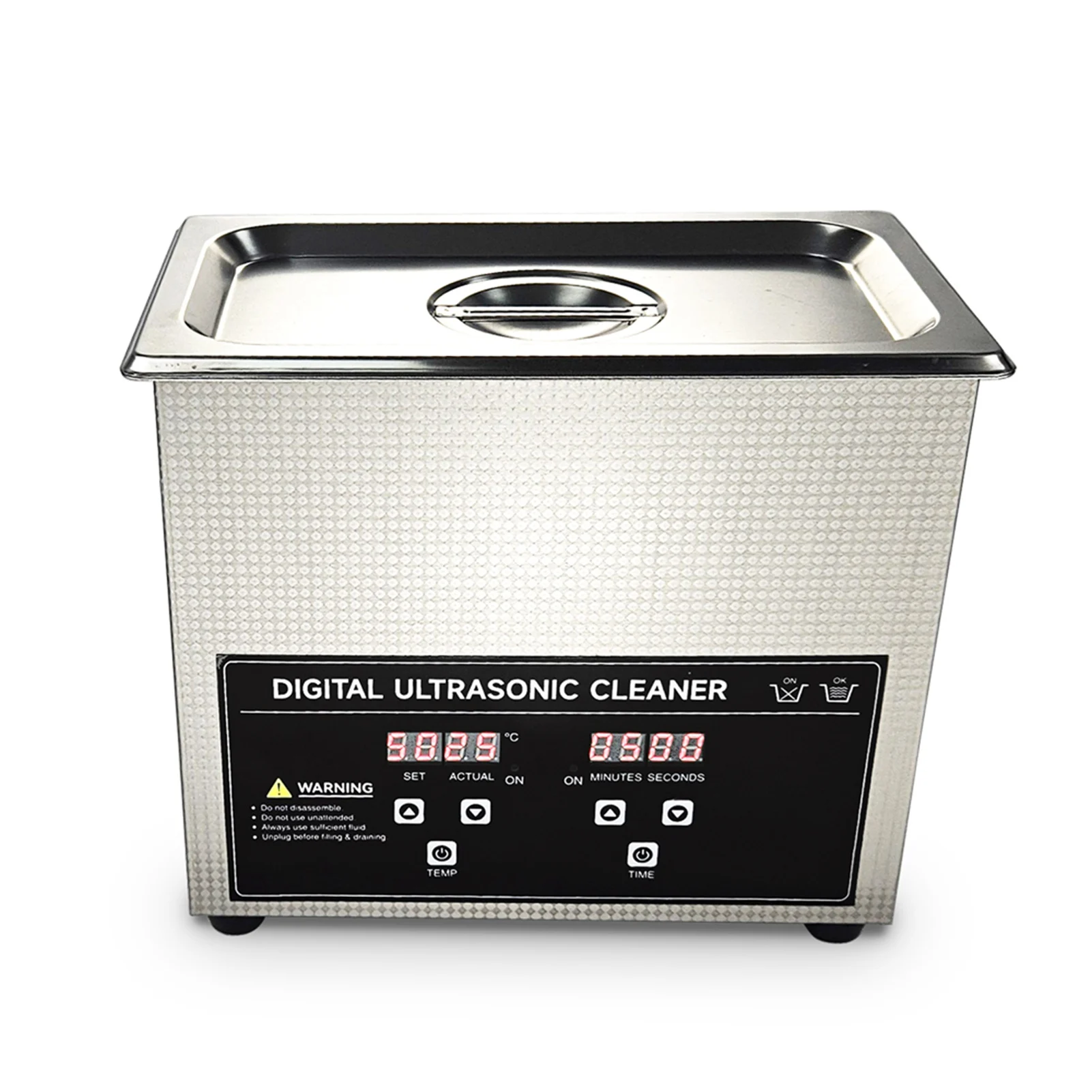 Ultraschall-Reinigungsmaschine, Edelstahl, Digitalanzeige, 0 bis 80 ℃   Heizzeit-Schmuckreiniger für den privaten und gewerblichen Einsatz