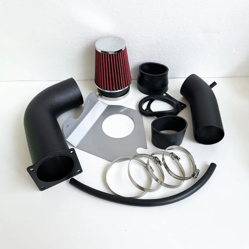 99-04 Ford Mustang 3.8L V6 Black Cold Air Intake System w/ Red Filter M/T