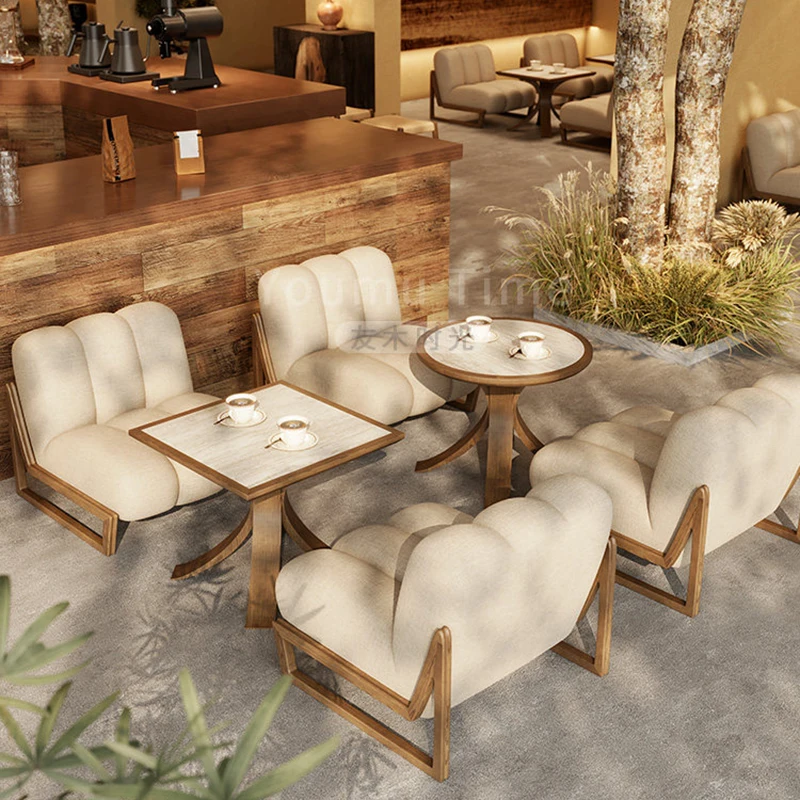 Nordic Creative Café Tables Modern Designed Restaurant Teahouse Coffee Table and Chair Set High-end Commercial Furniture FYCT