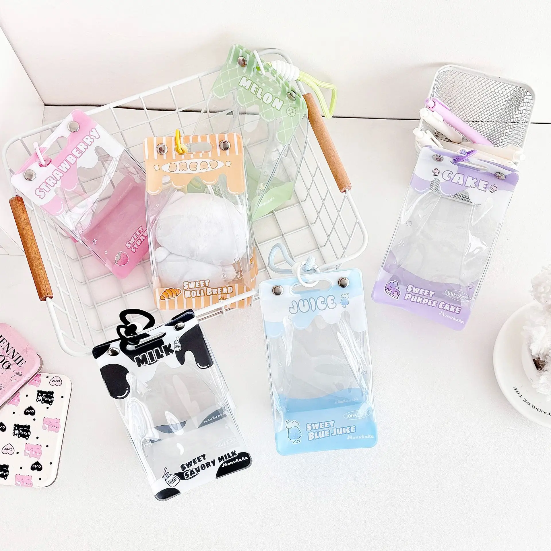 Large Three-dimensional Beverage Box Doll Bag Slip Doll Bag Vinyl Storage Bag Decorative Bag Carrying Bag Suitable for Labubu