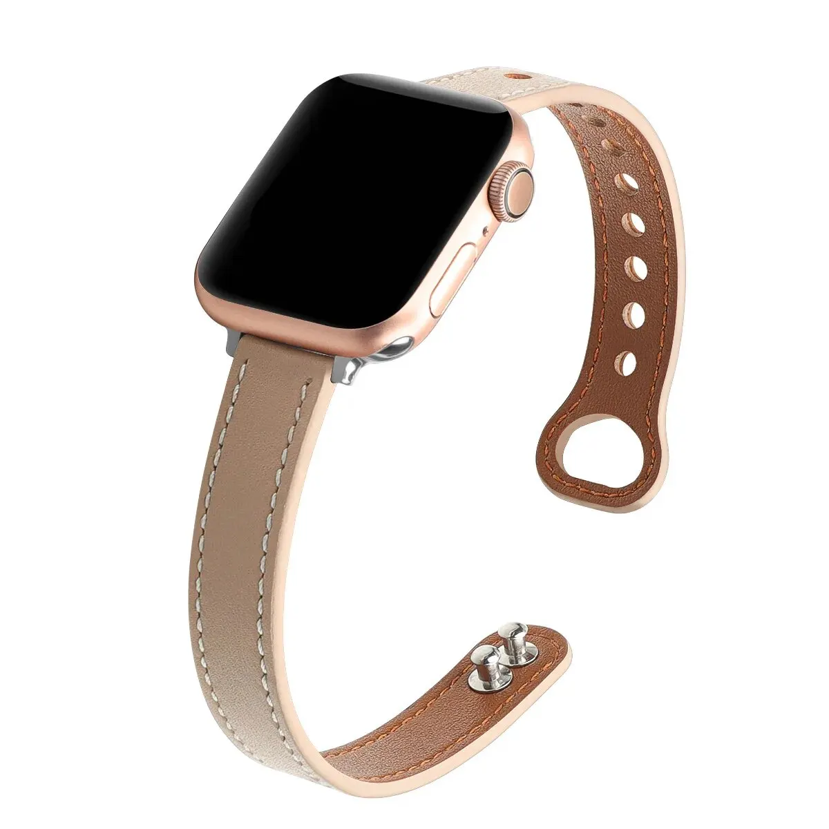 سوار من الجلد لساعة أبل ، سوار لسلسلة iWatch 9 ، SE ، Ultra 8 ، 7 ، 6 ، 5 ، 4 ، 3 ، 44 ، 45 ، 41 ، 40 49 ، 42 ، 38 ، جديد ،