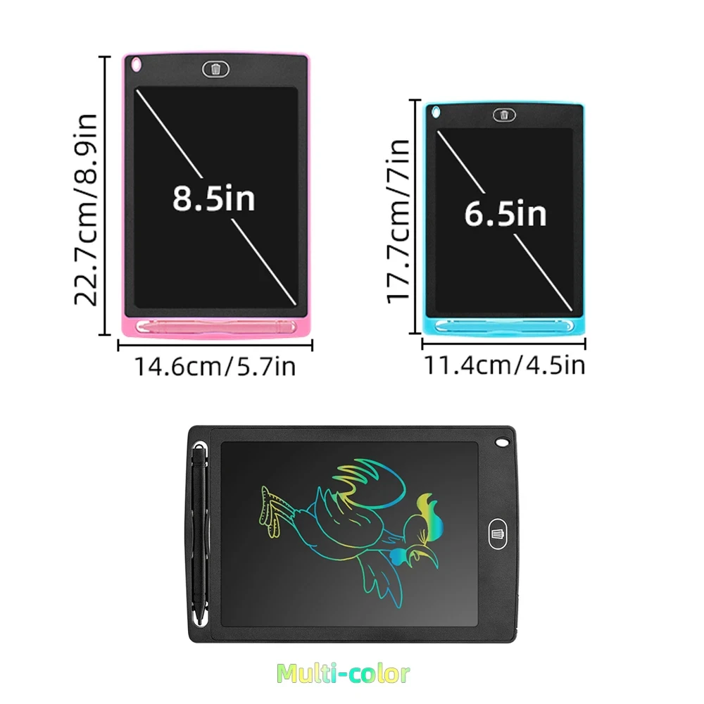 6.5/8.5 calowe podświetlić kolorowe zabawki tablica do pisania dla dzieci Tablet graficzny nauka puzzli edukacyjne zabawki dla dzieci Montessori