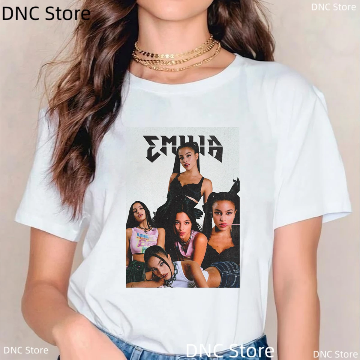 2025 New Women'S Clothing Tshirts Music Singer Emilia Mernes Print T-Shirt Female Fashion Harajuku 00s Girl T Shirt Summer Tops