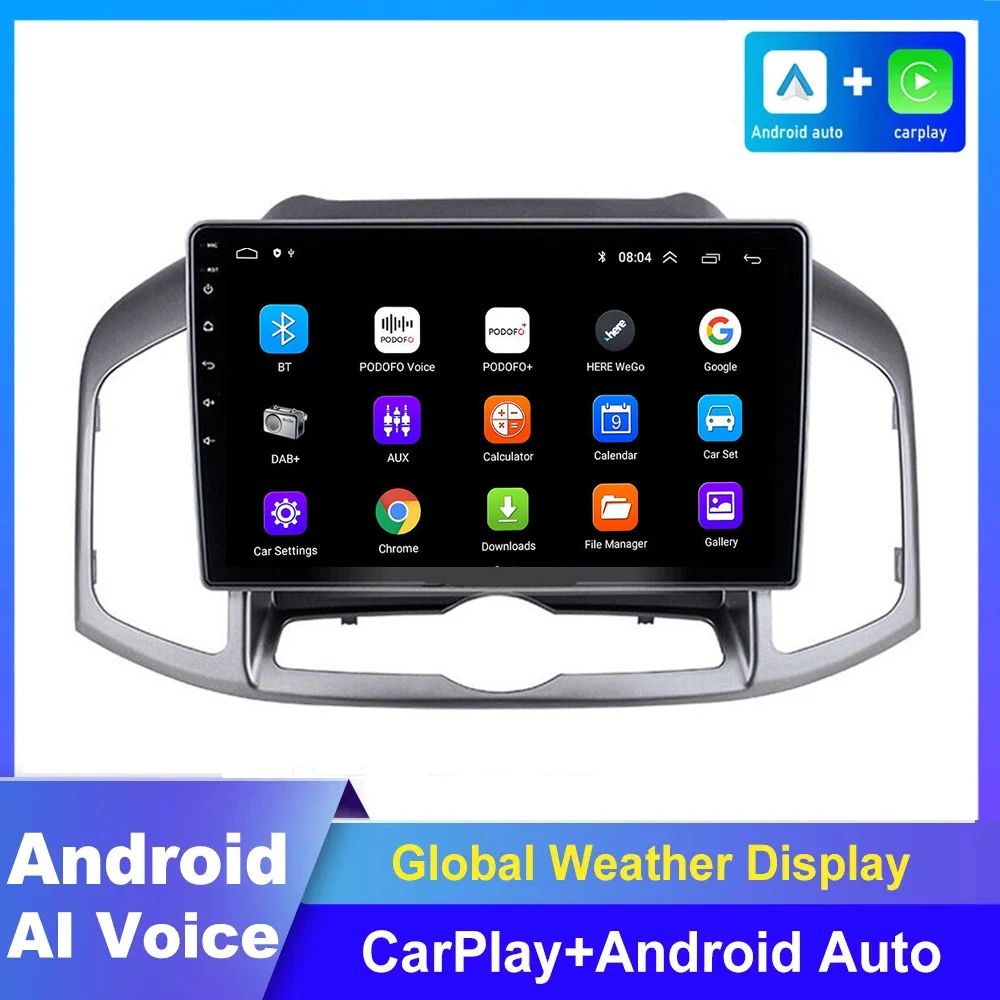 

Автомагнитола 4G + wifi Android 14 для Chevrolet Captiva 1 2011 2012-2015 2016 мультимедийный видеоплеер навигация GPS стерео головное устройство