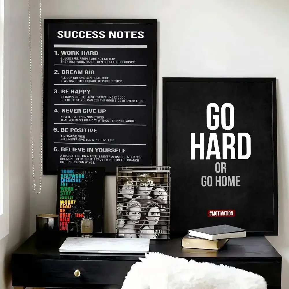Motivational Quotes Success Poster Lion Mindset Is Everything  Poster and Prints Wall Art Pictures for Modern Bedroom Home Decor