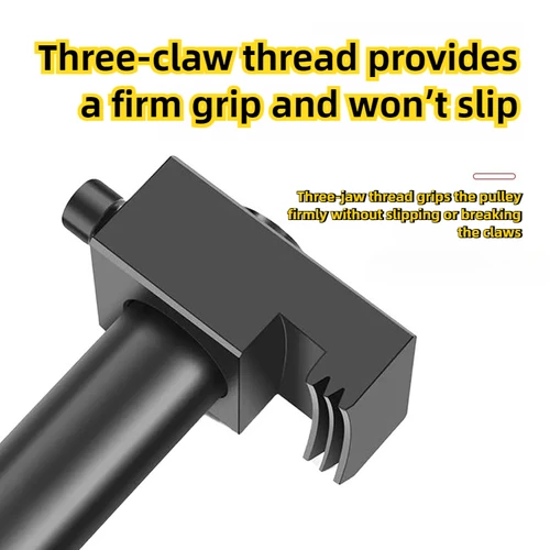 Imagen 2 del producto Herramienta extractora de polea de accionamiento acanalada Universal, removedor de cigüeñal ajustable para reparación de motor de coche, mecánico de mantenimiento automotriz