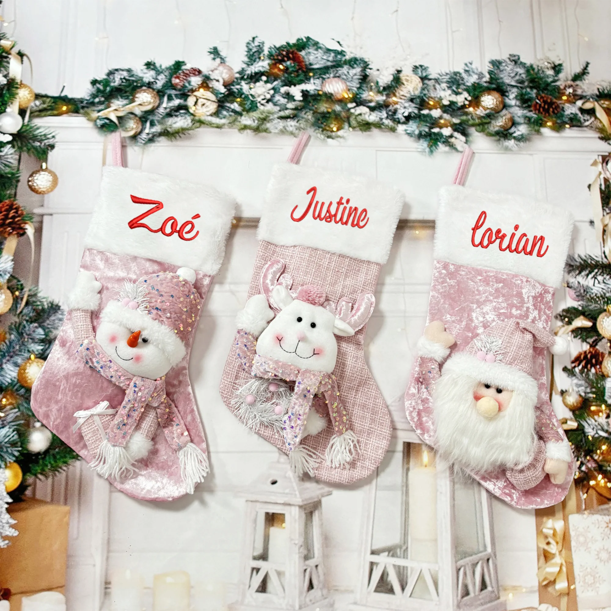 

Personalized Christmas Socks, Printed Decorations, Christmas Hot Stamping Socks, Christmas Candy Socks