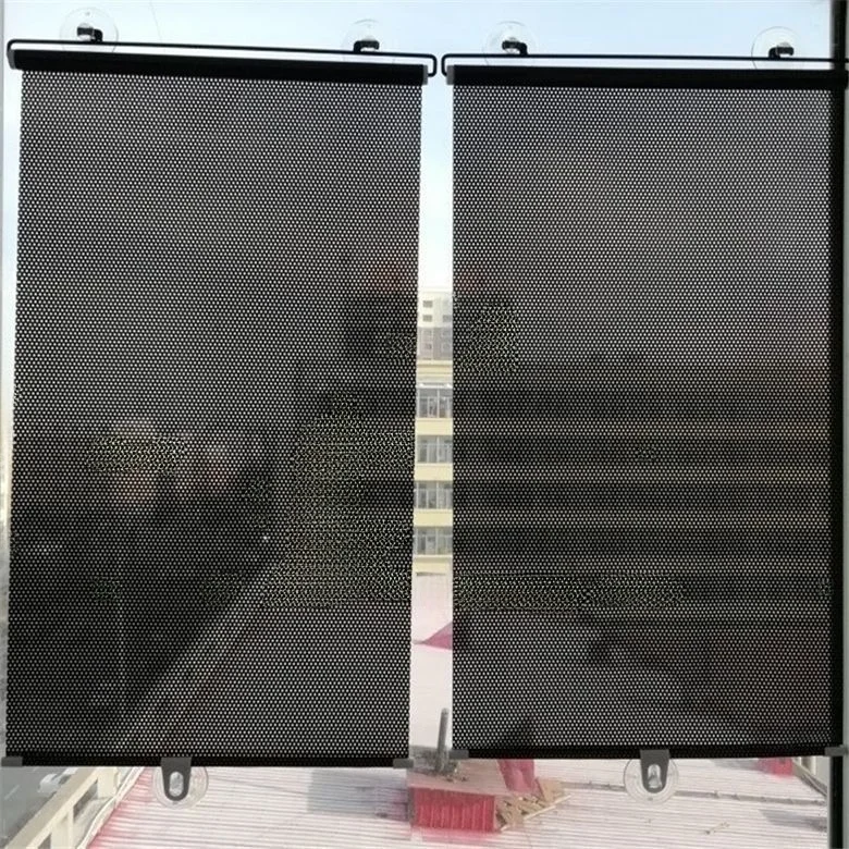 Sun Protection Office Window Curtains Roll up No Drilling Kitchen Privacy Light Bloing PVC Material Installation outside