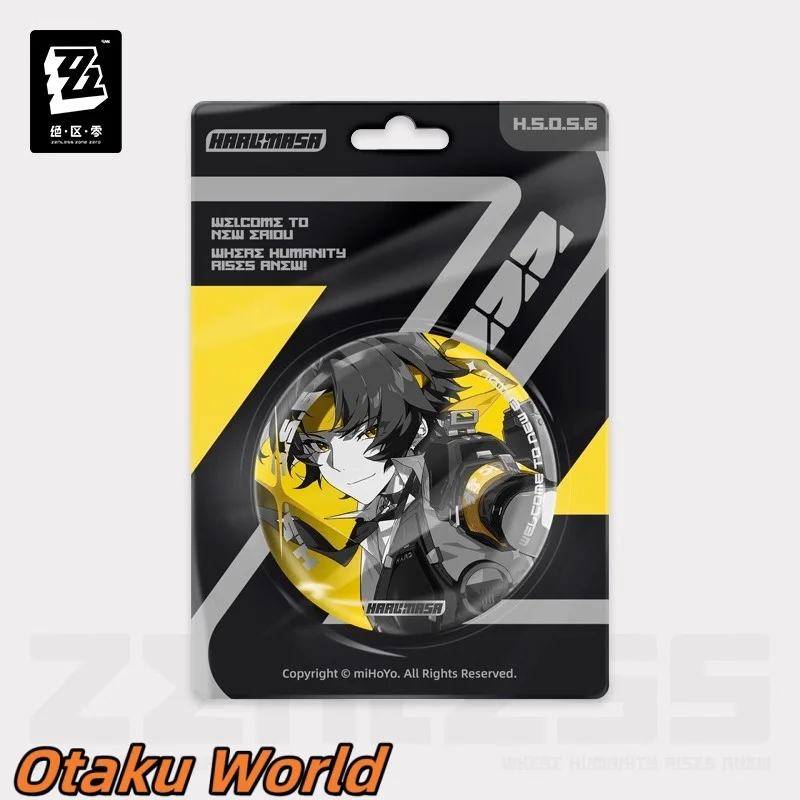 ในสต็อก Hoshimi Miyabi Asaba Harumasa Tsukishiro Yanagi Soukaku Reflective badge Original ZZZ Zenless Zone Zero Haween เทคนิคฟุต