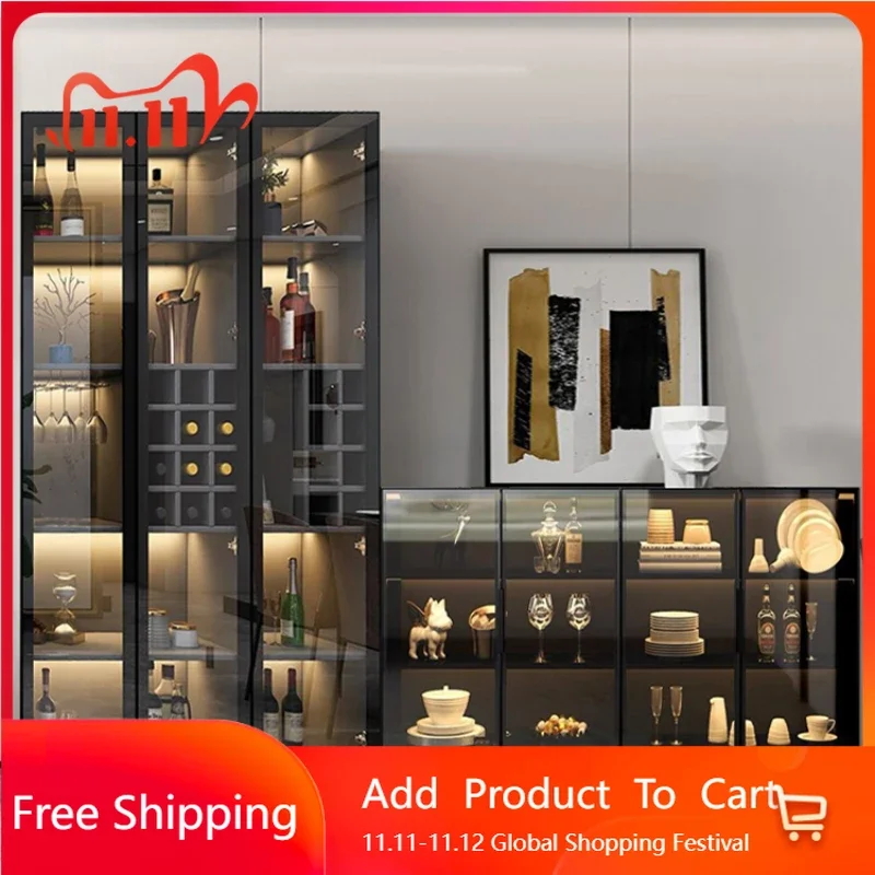 

Aesthetic Wine Display Cabinets Storage Glass Organizer Corner Cabinets Home Showcase Armoires Salon Vitrina Lounge Furniture