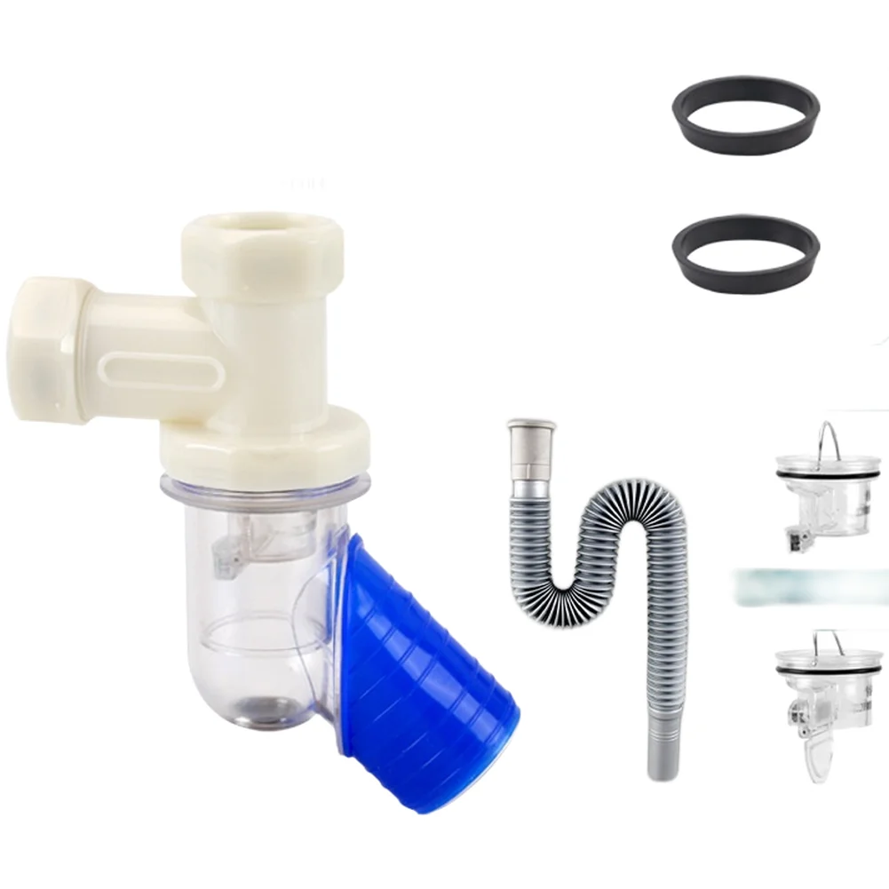50mm Drain Strainer Connector Y Shape 45 Degree Elbow Wall Mount Waterproof Smell Proof Fitting for Kitchen Bathroom Use