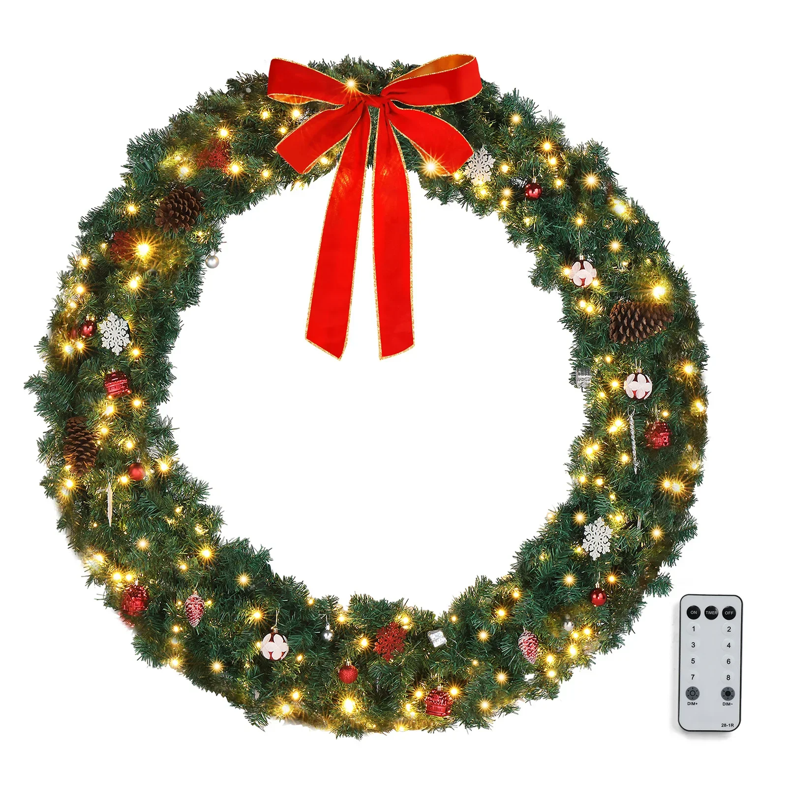 Giant Outdoor Christmas Decorations Artificial PVC Crafts Wreaths and Garlands for Sale